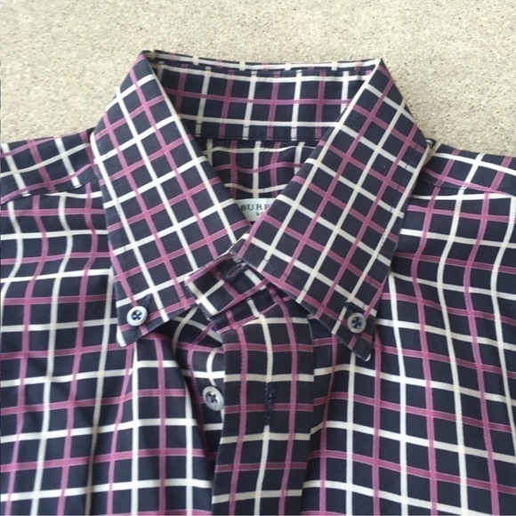 Burberry Plaid Button Down Shirt Mens Small - Picture 2 of 6